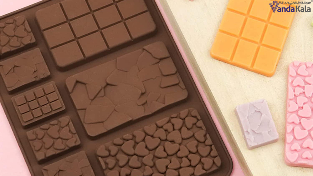 قالب های سیلیکونی شکلات تخته ای
